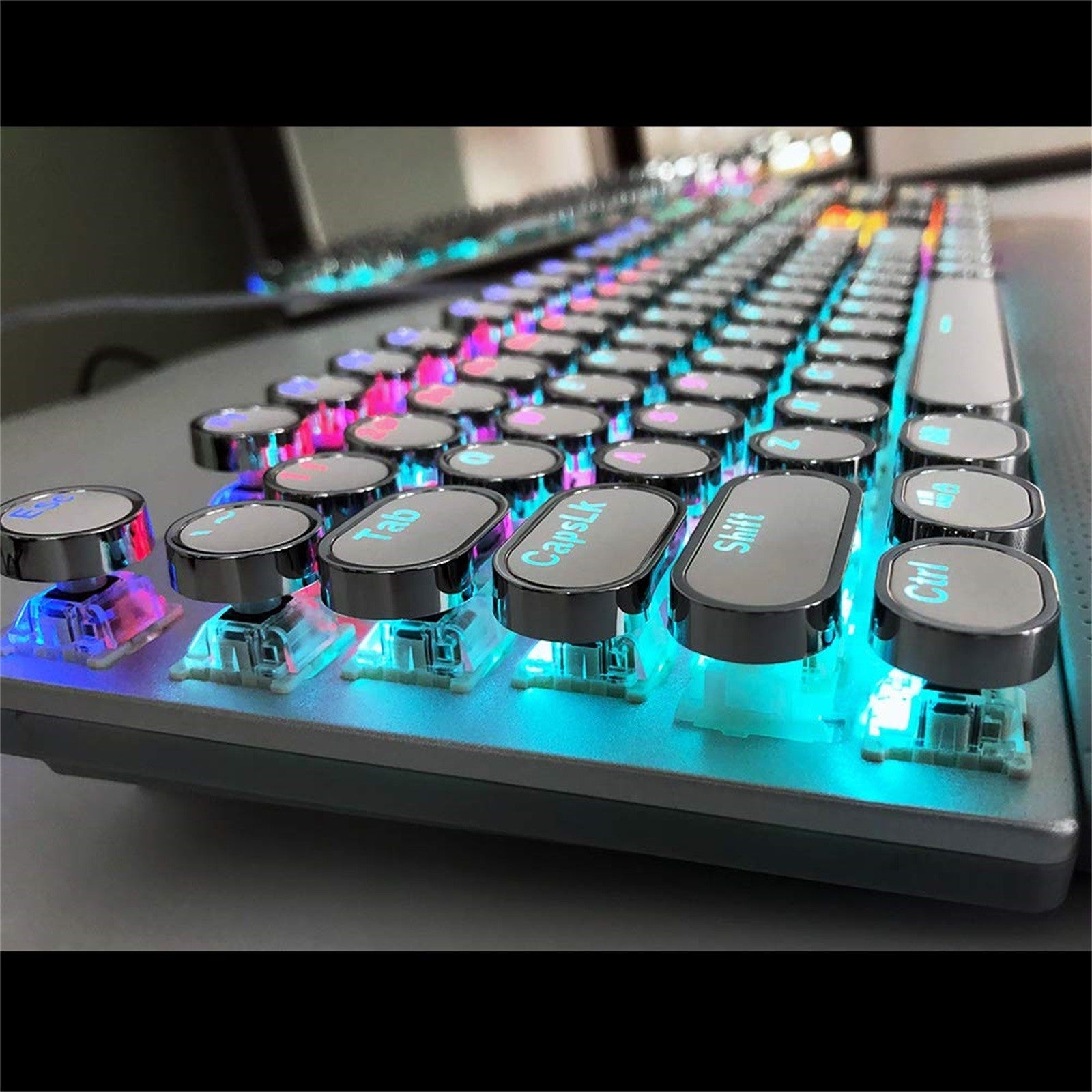 CyberPunk Green Axis Wired Gaming Keyboard