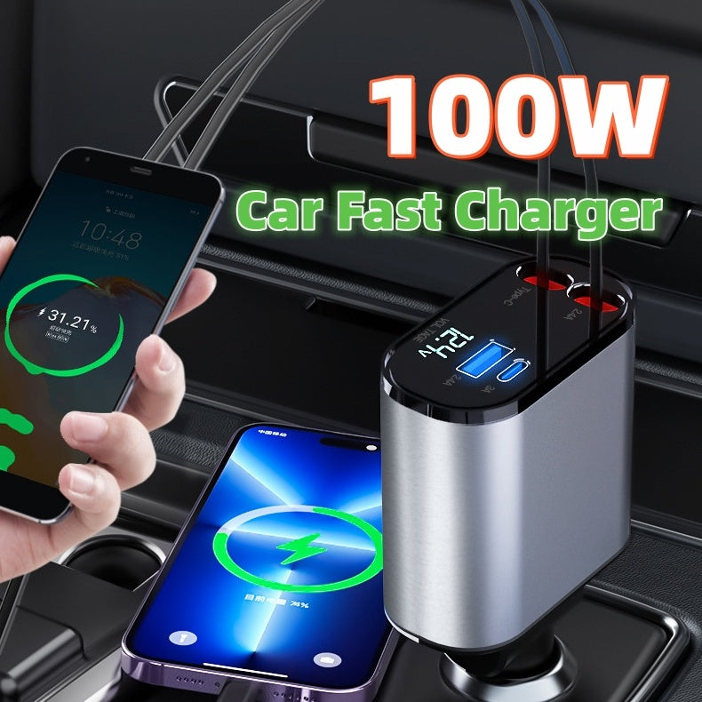 TurboVolt™ 100W Metal Car Charger