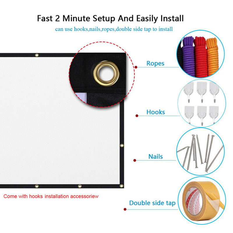 ShadowView Ultra-High-Definition Projector Screen – Enhanced Clarity & Immersive Viewing Experience