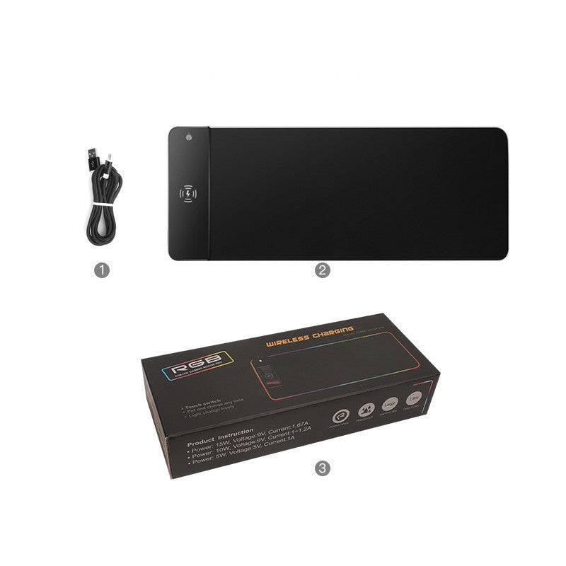LumiCharge RGB Wireless Charging Mouse Pad – Illuminated, Fast-Charge Gaming Mat