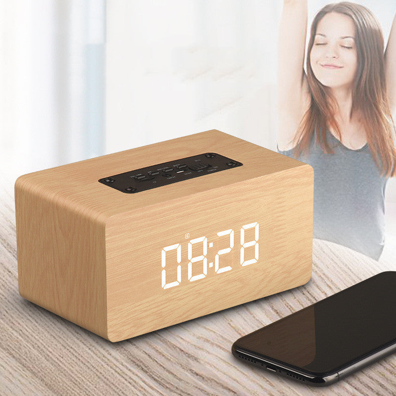 The TimelessTone Wooden Bluetooth Speaker Clock