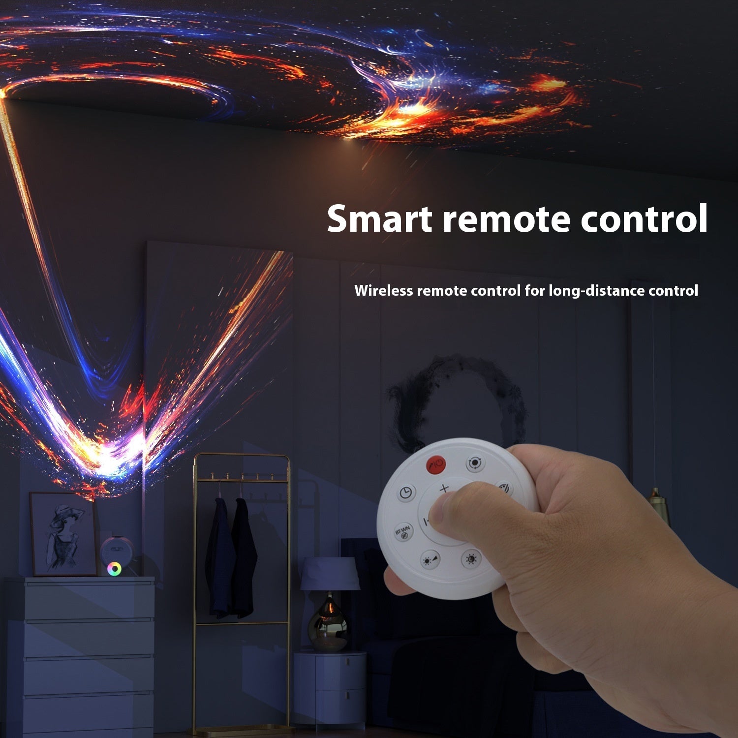 StellarGlow: Star Light Projector – Bedroom Focusing Atmosphere Projection Lamp