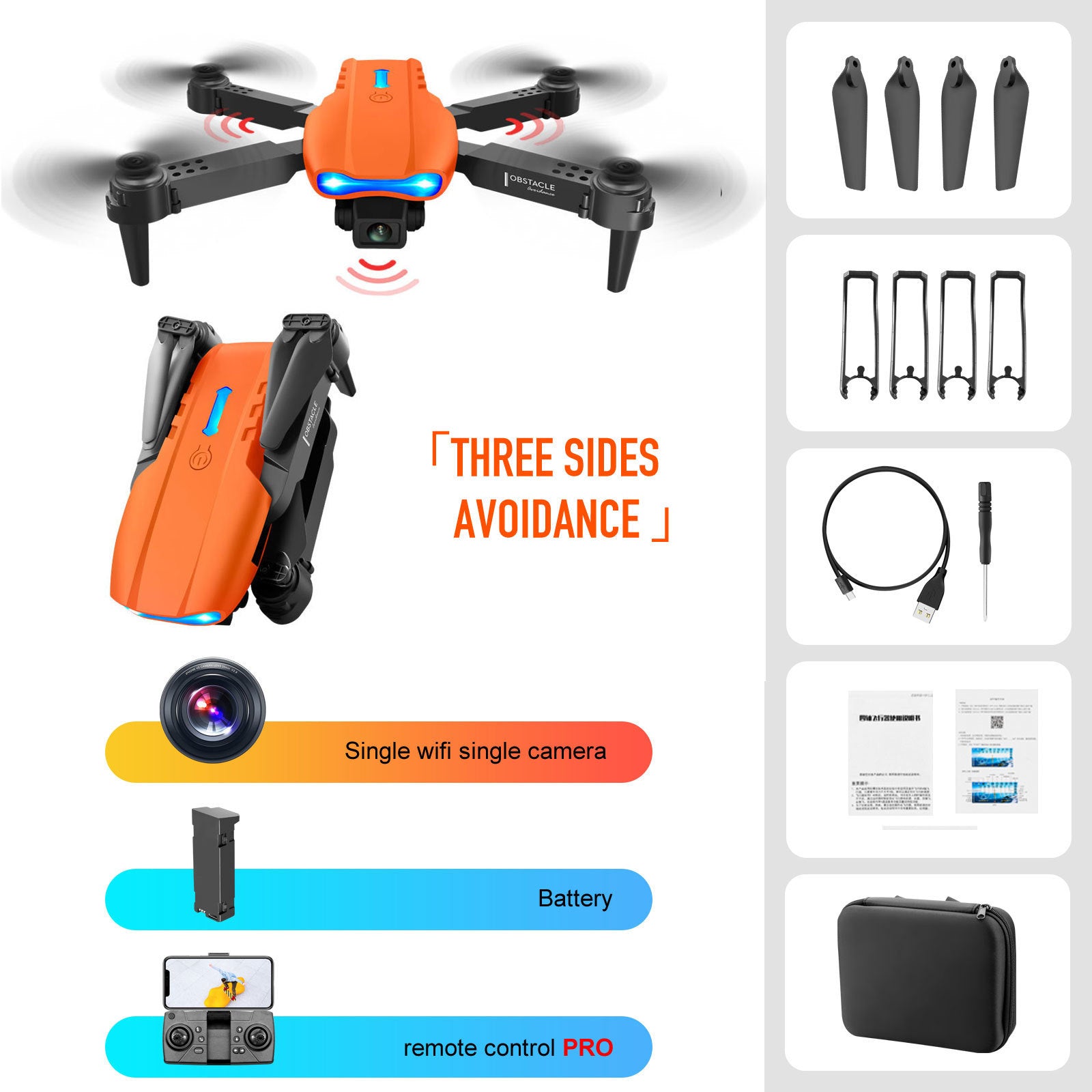 SkyMaster™ 4K Pro Drone – Dual Camera, Obstacle Avoidance & Remote Control