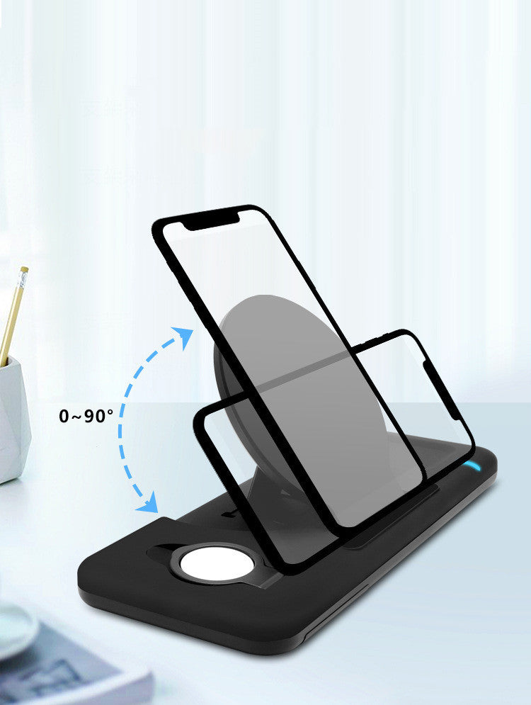 TriMagna™ Qi: Magnetic Qi Three‑in‑One Wireless Charging Station