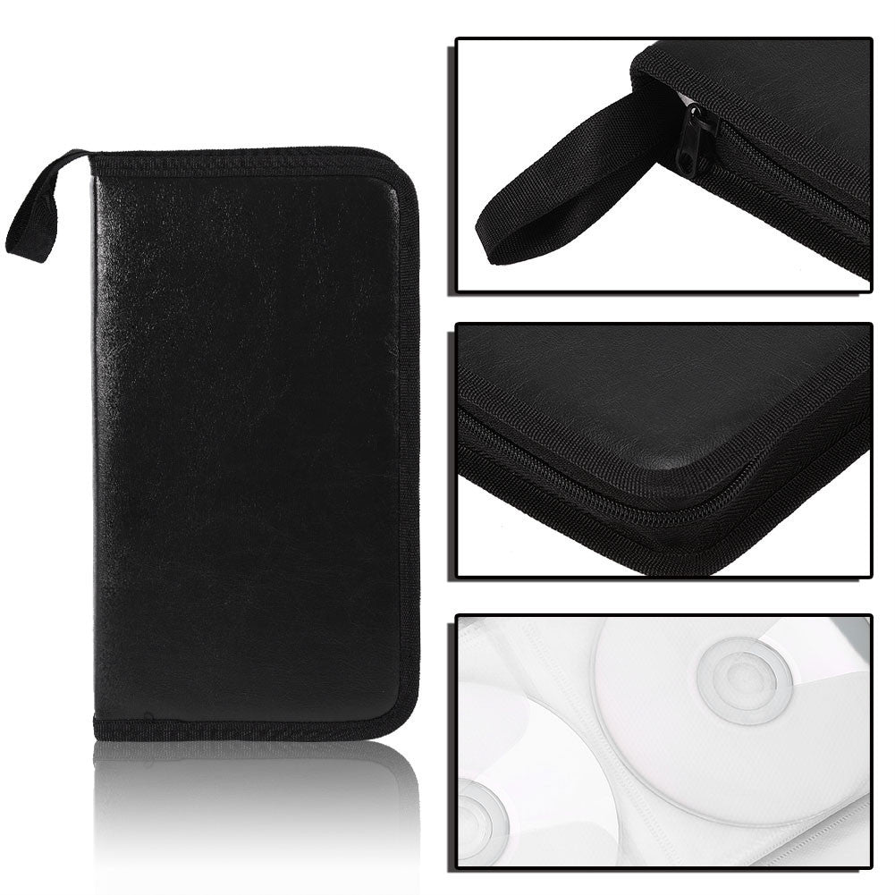 DiscVault 80-Disc PU Leather CD/DVD/VCD Storage Case
