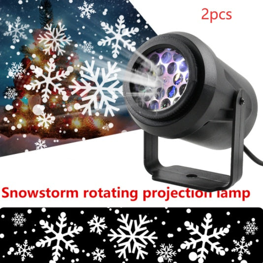SnowGlow™ High-Brightness Christmas Snowflake Projector Lamp – Rotating Holiday Magic for Your Home