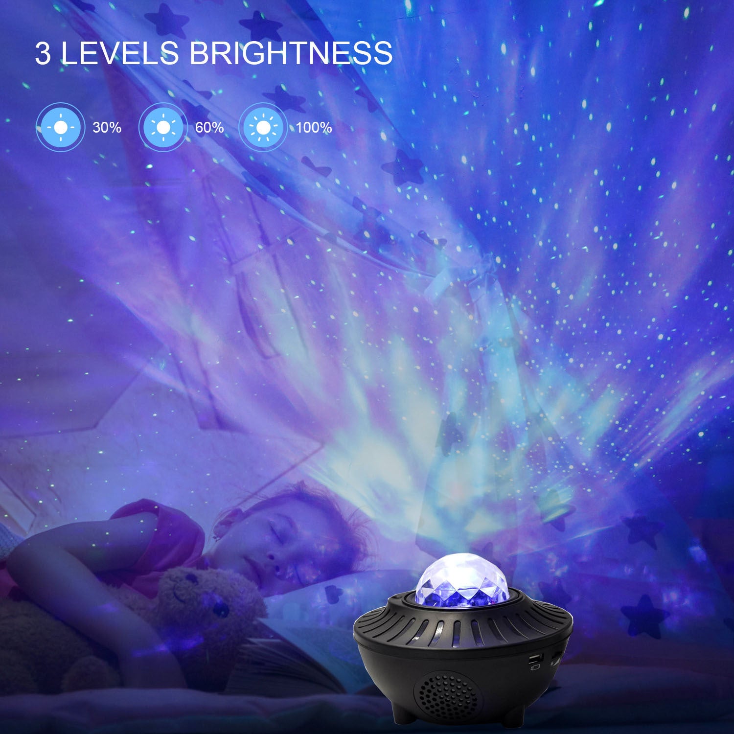 LumaBeat – LED Bluetooth Music Projector Light