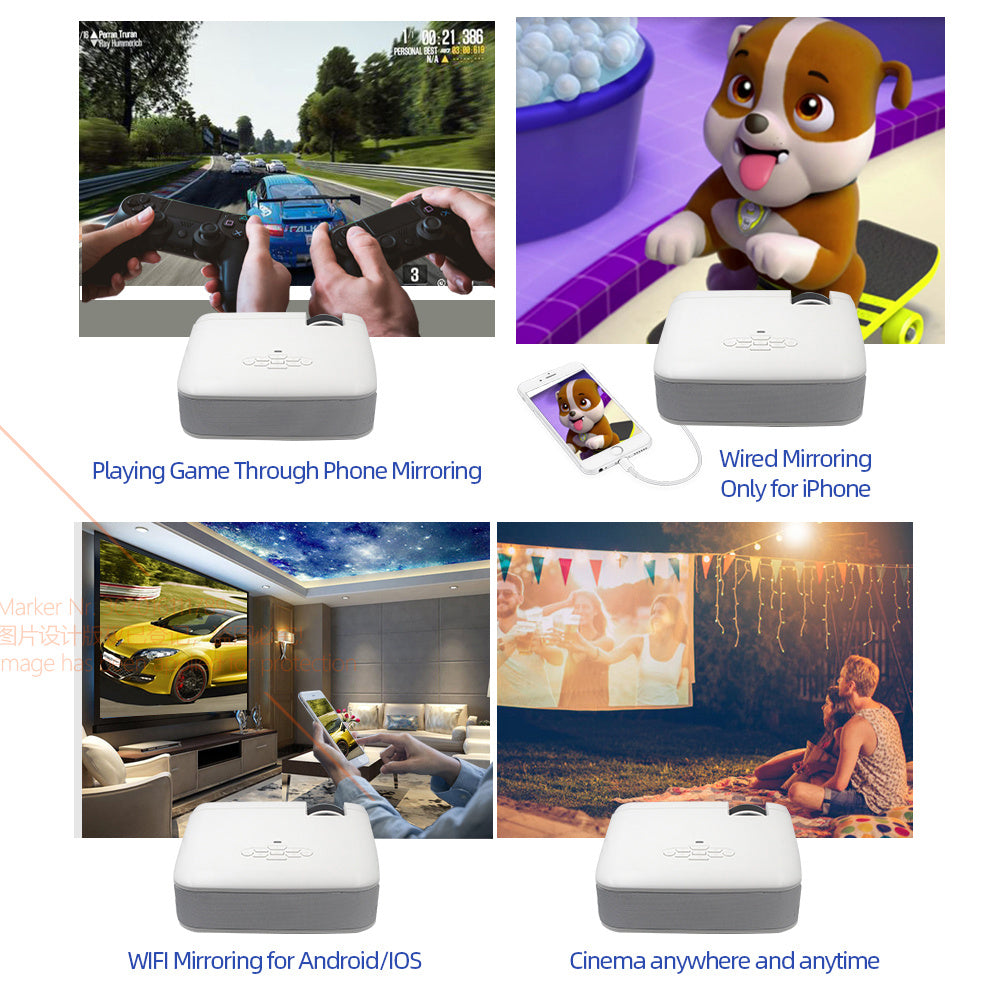 AUN Mini Projecteur LED D40W – Compact Power, Immersive Visuals, Effortless Entertainment