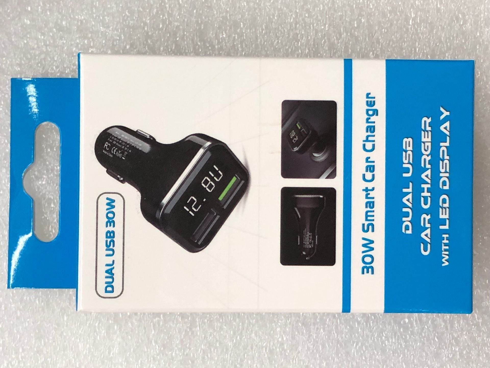 VoltAura™ LuxeCharge — Premium Car Charger with Display