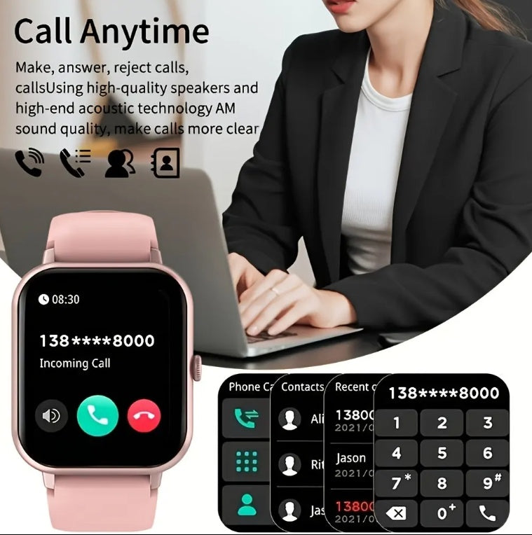 PulseFit ZL54CJ – Smartwatch for Women & Men with BT Call, Heart Rate, Fitness Tracker, and Waterproof