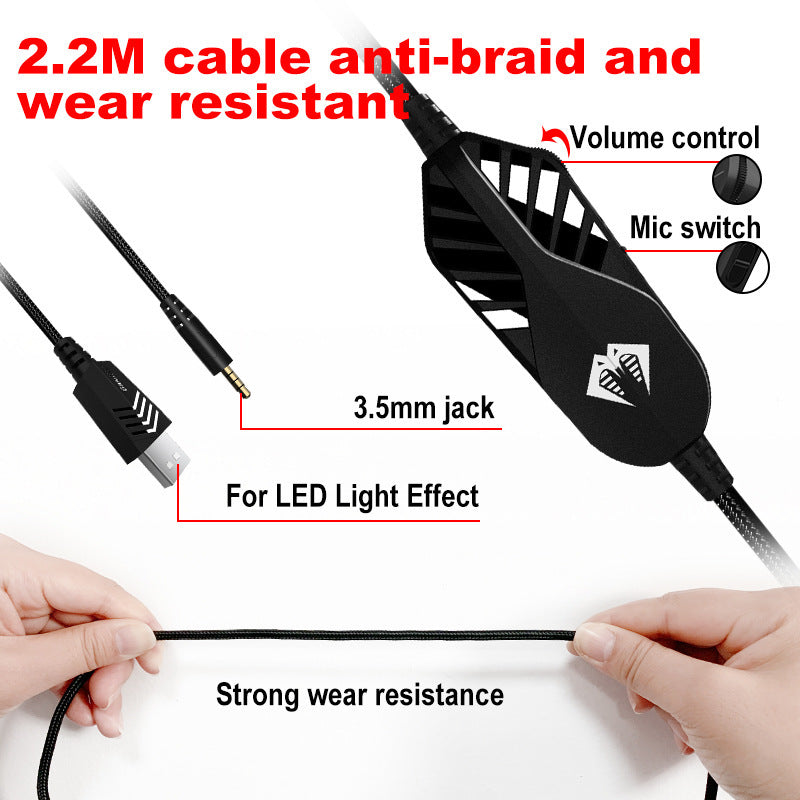 LumaStrike™ — Wired Gaming Headset with Microphone & Breathing Light