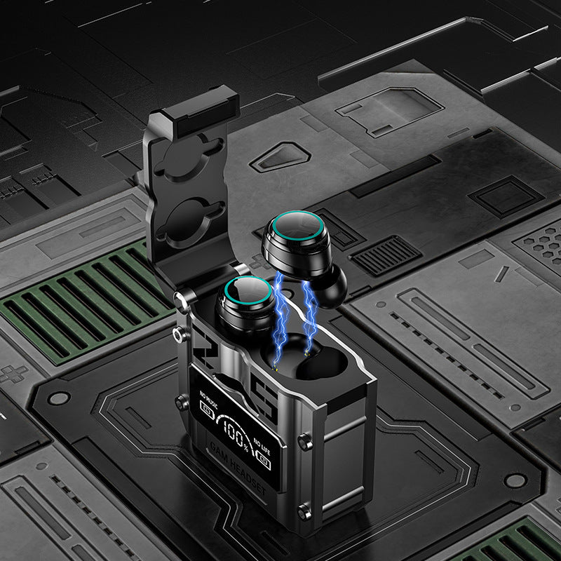 CyberPulse™ — Sci-Fi Metal Capsule Gaming Headset with Zero-Latency Audio