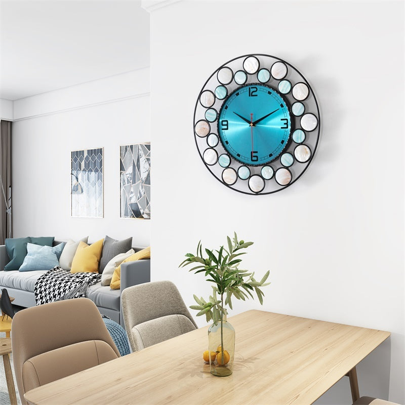 AquaLuxe ShellCraft Nordic Wall Clock
