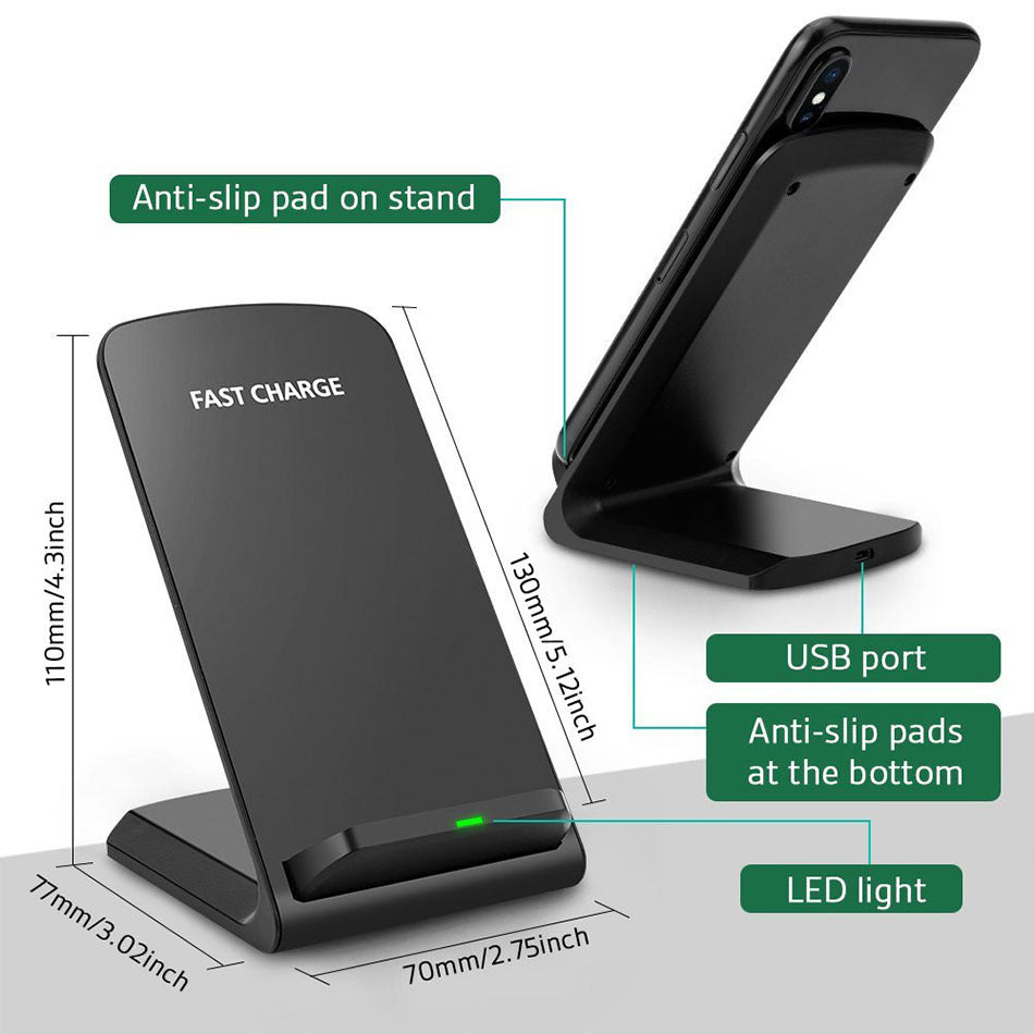 VoltBloom™ 30W Fast Charging Vertical Wireless Stand