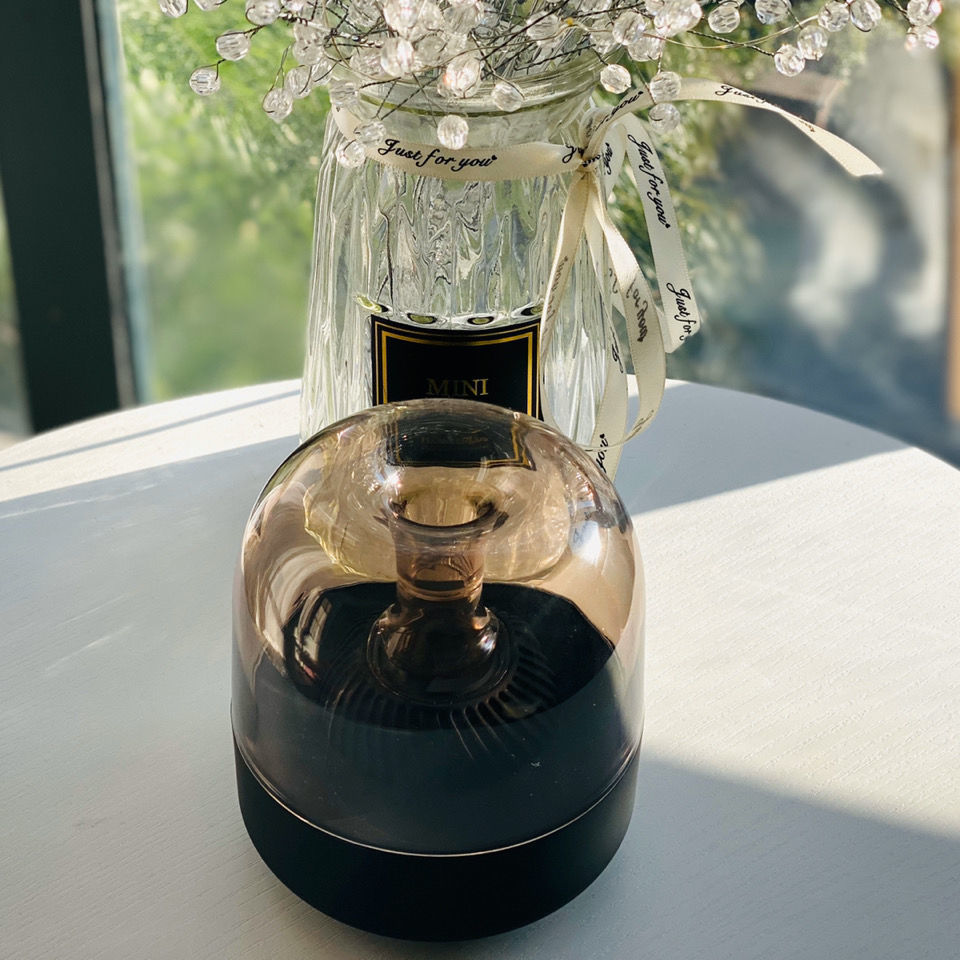 AquaBass™ Mini Bluetooth Speaker – Crystal Clear Sound in a Sleek Blue Glass Design