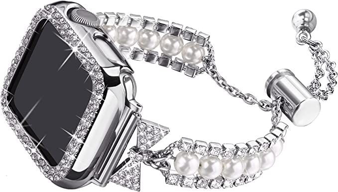 PearlCharm™ Smart Watch Pearl Bracelet – Elegant Smartwatch Band for the Stylish Tech Enthusiast