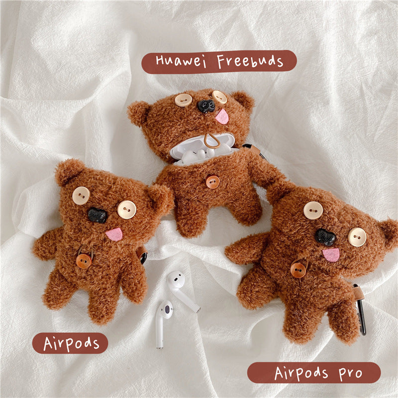 CuddleBear™ Plush Button Earphone Protective Case