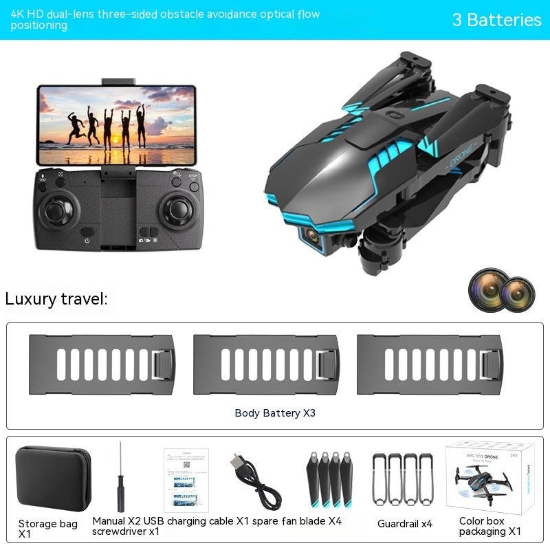 SkyMaster™ 4K UAV Aerial Photography Drone – Dual Camera, Optical Flow Positioning, Obstacle Avoidance & Fixed-Height Control