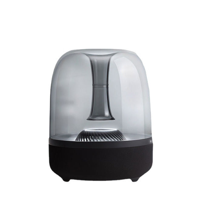 AquaBass™ Mini Bluetooth Speaker – Crystal Clear Sound in a Sleek Blue Glass Design