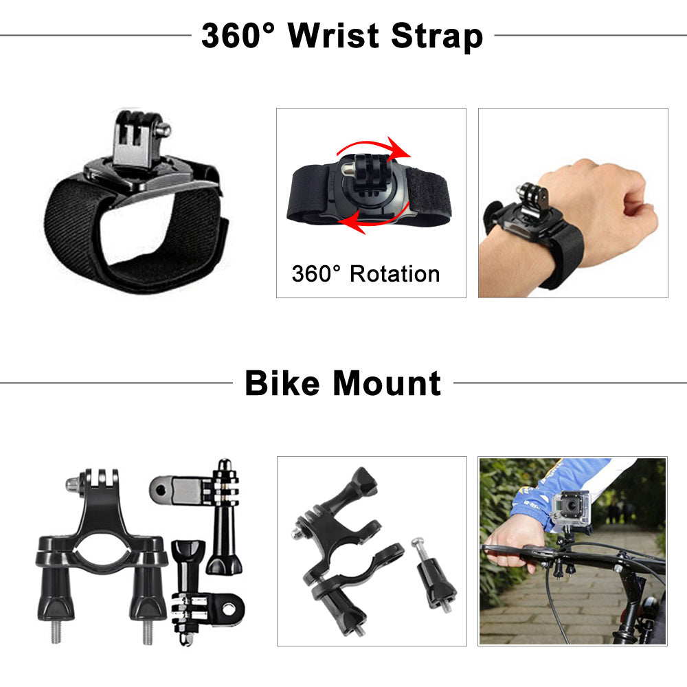 ActionPro™ 9-Piece Sports Camera Accessory Kit – All-In-One Adventure Gear