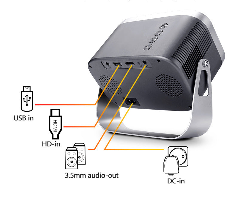LumaVista Pro – Home HD Portable Projector with Adjustable Bracket