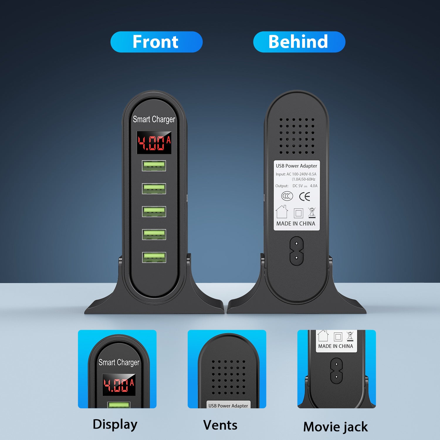 PowerHub 5X – USB Five-Port Smart Charger