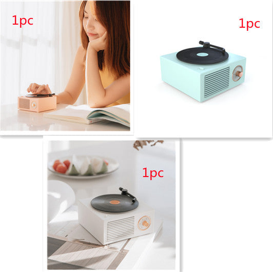 RetroSound Wireless Mini Phonograph – Bluetooth-Compatible Portable Speaker