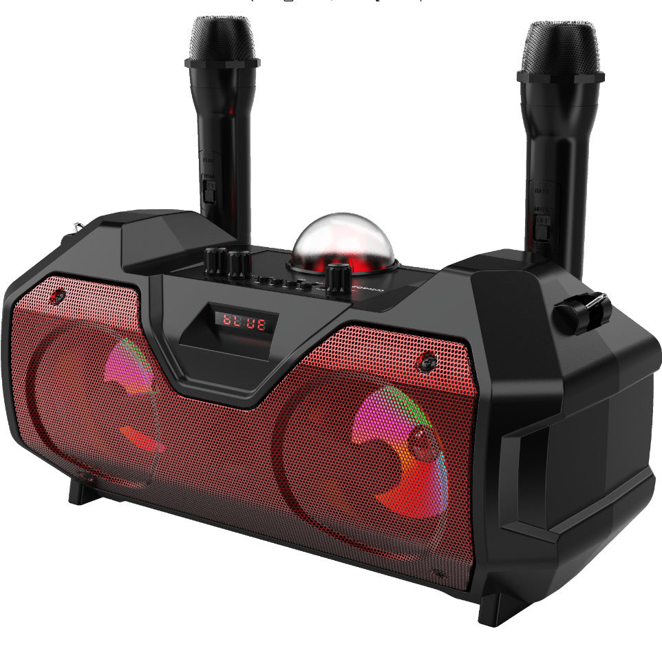 SoundFusion Dual-Mic Bluetooth Speaker – Wireless Bluetooth Speaker with Dual Microphone for Clear Audio & Karaoke Fun