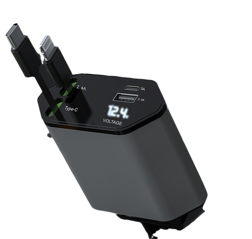VoltFlex™ 120W Retractable Car Charger