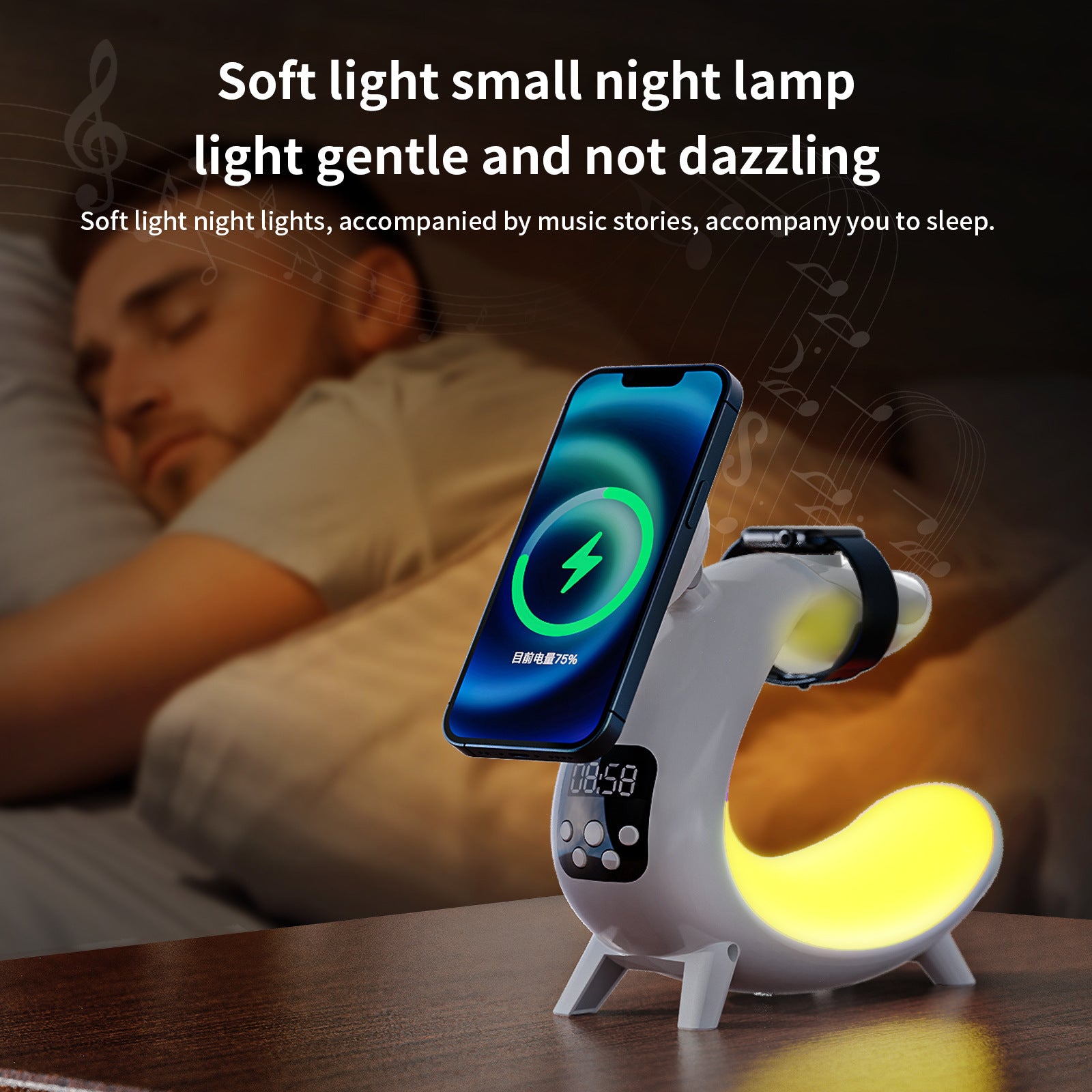 LumaCharge™: Multi-Function Wireless Charging Bedside Table Lamp