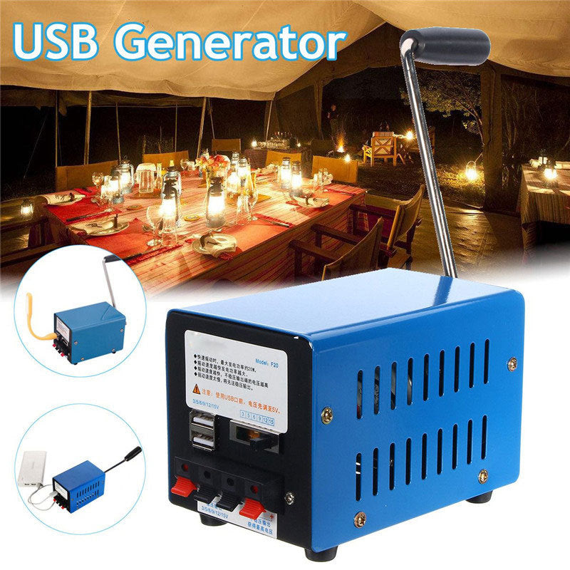 PowerGuard™ USB Charging Emergency Rescue Hand Crank Generator