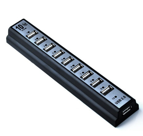 PowerHub 10X: USB 2.0 Hub with AC Power Adapter for PC, Laptop, and Notebook