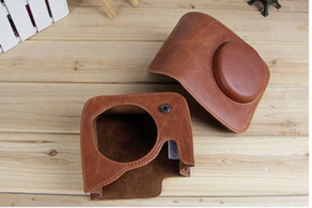 The LuxeGuard Mini Leather Camera Case