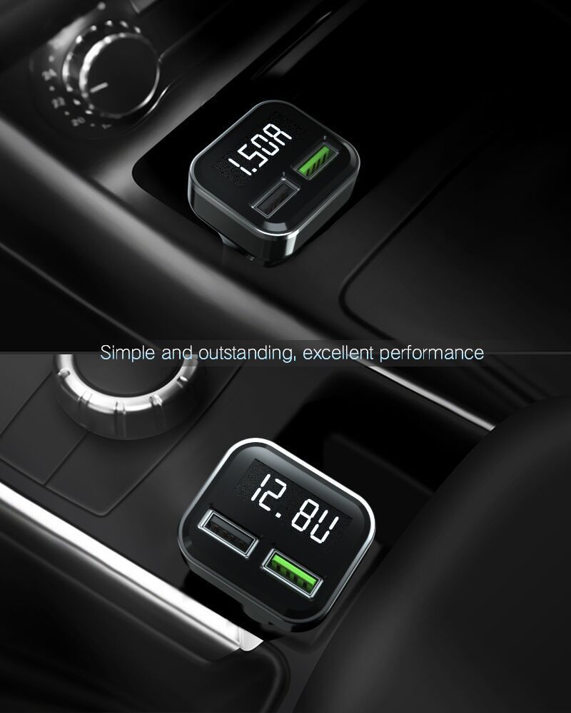 VoltAura™ LuxeCharge — Premium Car Charger with Display