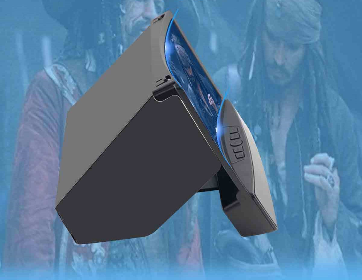 VistaMax Duo – 10” Curved Mobile Screen Magnifier with Dual Bluetooth Speakers