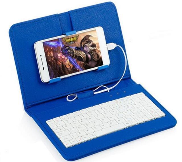 SlimPad™ Ultra-Thin Leather Bluetooth Keyboard Case for Mobile Phones – Elegance Meets Functionality