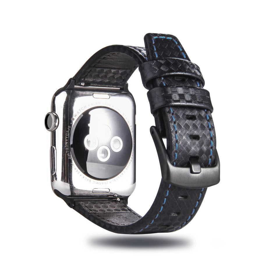 AetherLux™ CarbonCraft Leather Watch