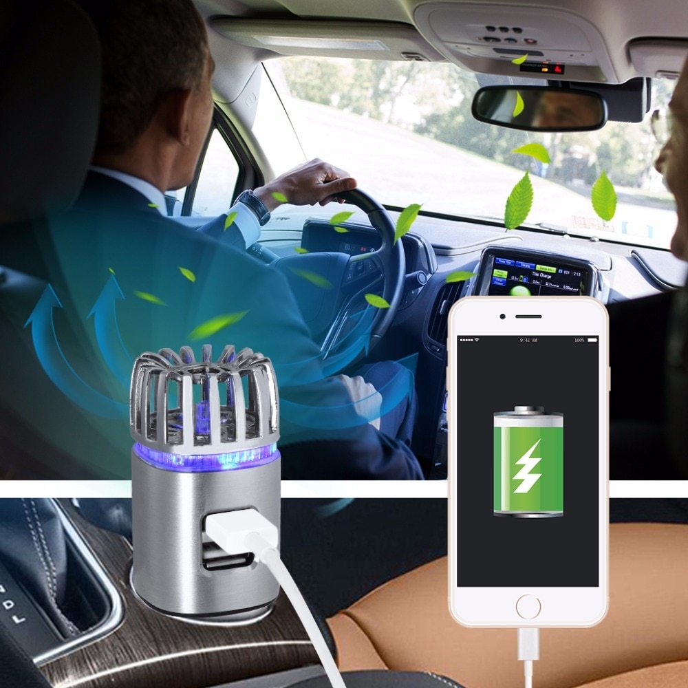 PureCharge Duo — 2-in-1 Car Charger & Air Purifier