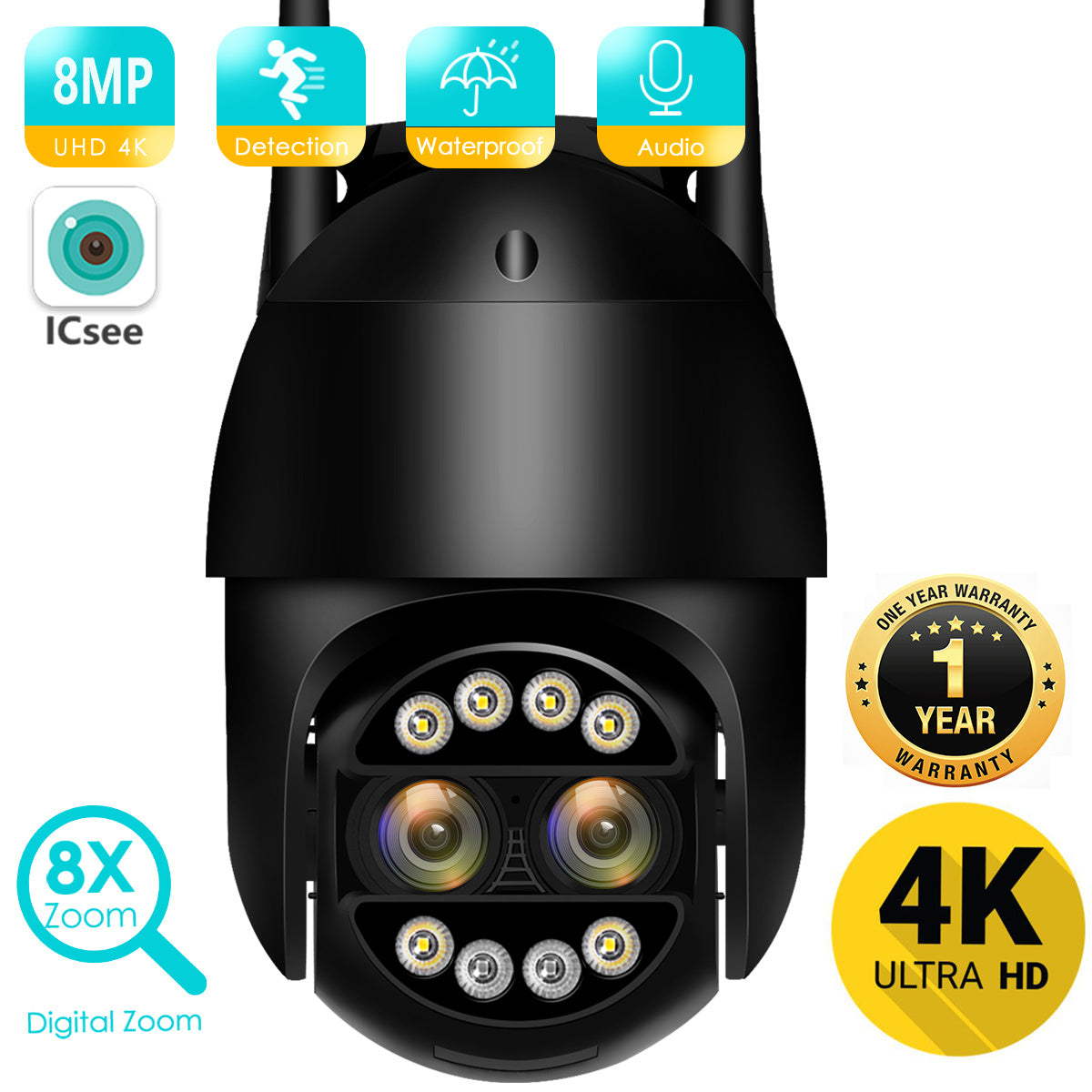 LuxVision 4K OnyxCam – The Pinnacle of Outdoor Surveillance