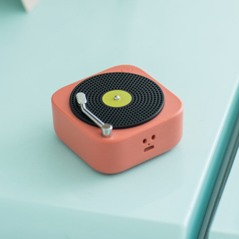 VinylWave Wireless Mini Portable Speaker