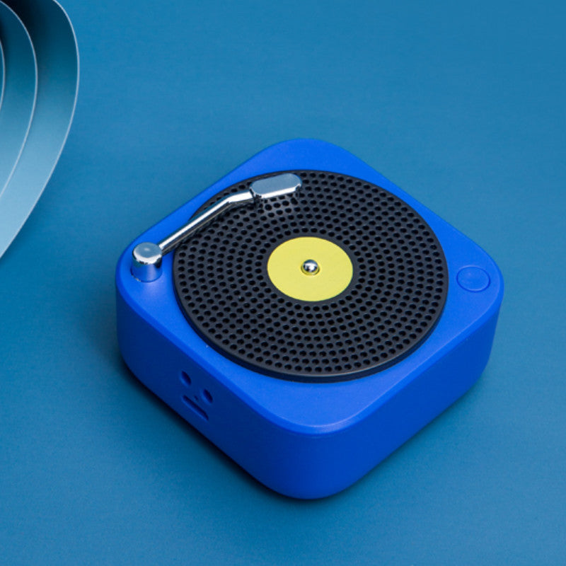 VinylWave Wireless Mini Portable Speaker