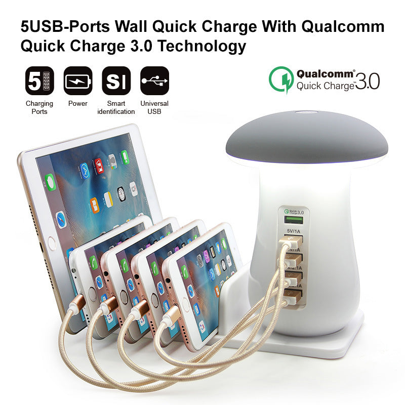 MushCharge™ 2-in-1 LED Lamp & USB Charger