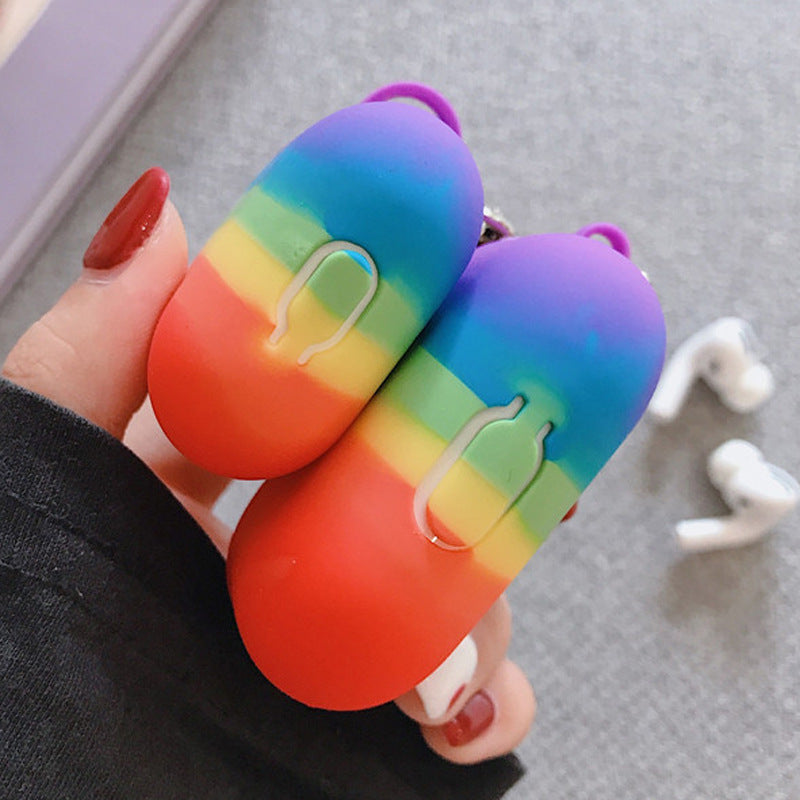 LuxeAura Rainbow Shield - Apple AirPods & Pro3 Protective Pendant Case