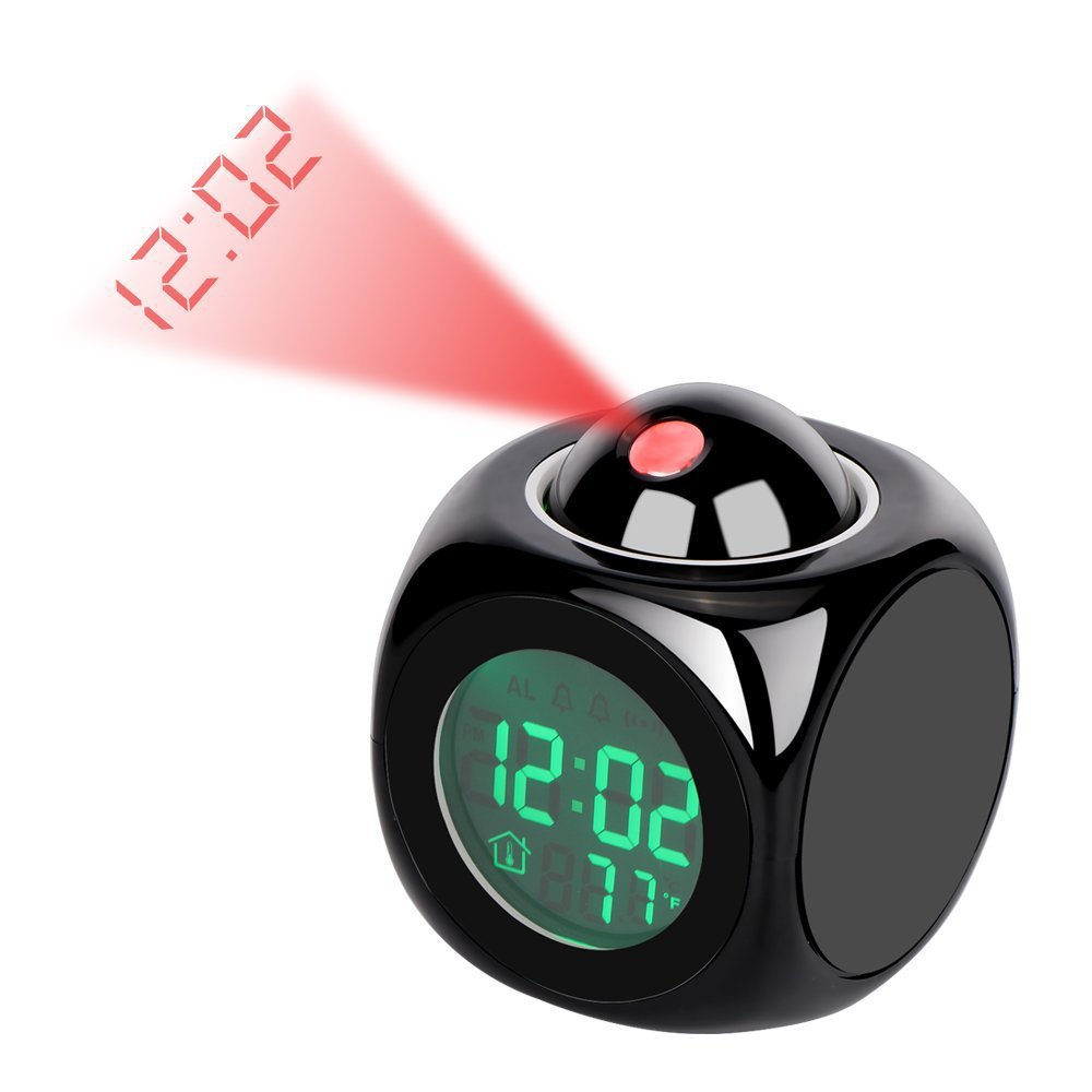 EchoTime™ – LED Projection Alarm Clock with Voice Report