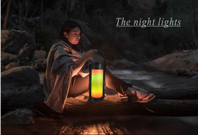 LumaSound Explore™ — Wireless Bluetooth Speaker with LED Lantern & Night Light for Outdoor Adventures