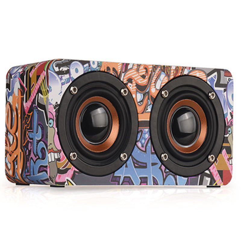 WoodTone™ M5 Wooden Wireless Bluetooth Speaker – Elegant Sound for Your Home, Desk, and More