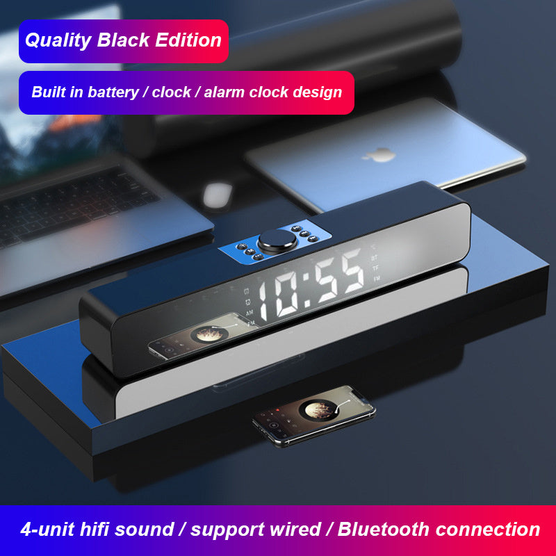 EchoMirror™ Bluetooth Clock Speaker – Wireless Radio & Audio System