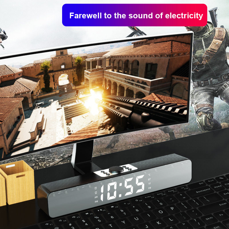 EchoMirror™ Bluetooth Clock Speaker – Wireless Radio & Audio System