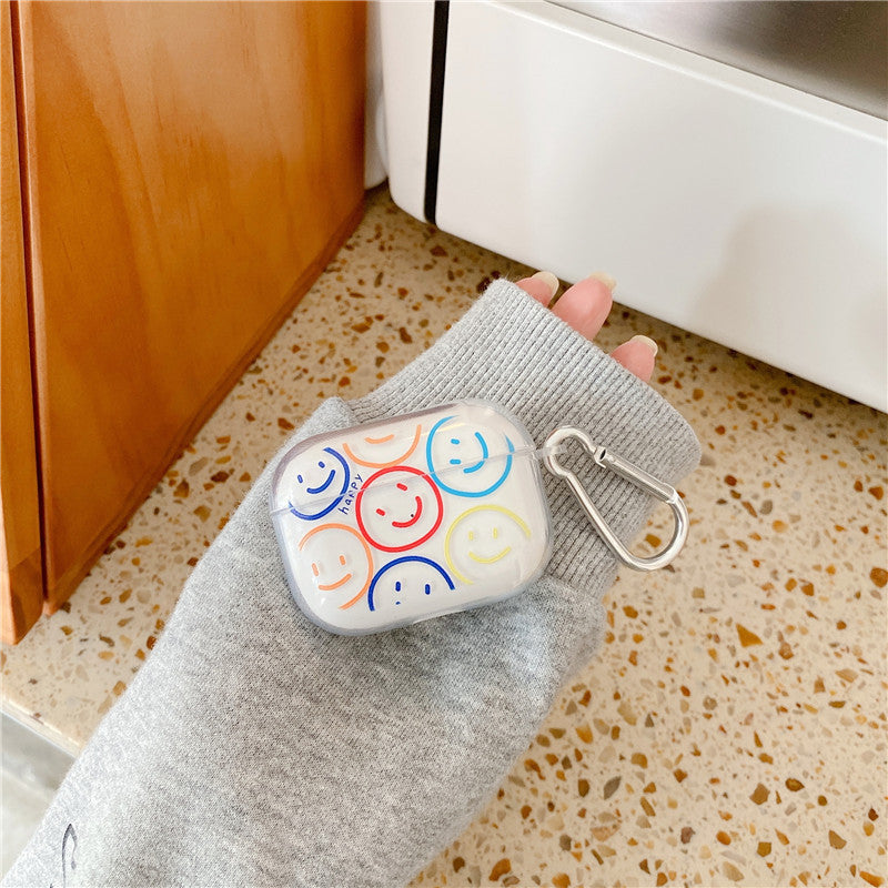 CheerShell Pro – Colorful Smile Face Full Cover Earphone Case for Apple AirPods