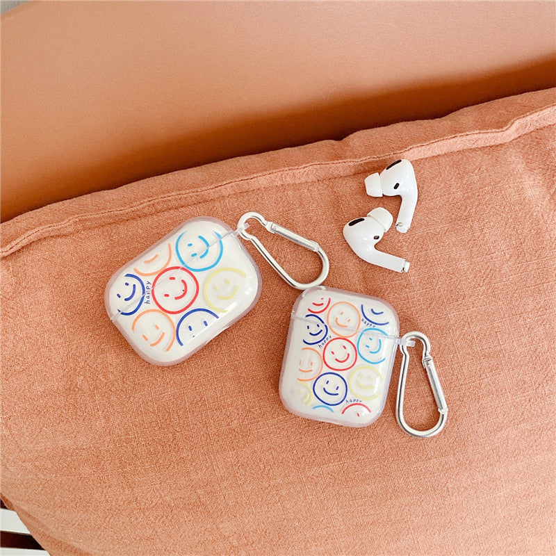 CheerShell Pro – Colorful Smile Face Full Cover Earphone Case for Apple AirPods